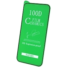 Защитное стекло 100D Ceramics для APPLE iPhone 12, цвет окантовки черный