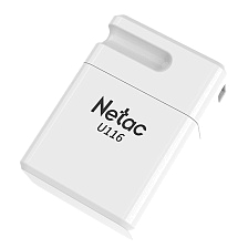 Флешка USB 2.0 16GB NETAC U116 mini, цвет белый
