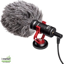 Направленный микрофон BOYA BY-MM1, витой кабель 1 метр, цвет черный.