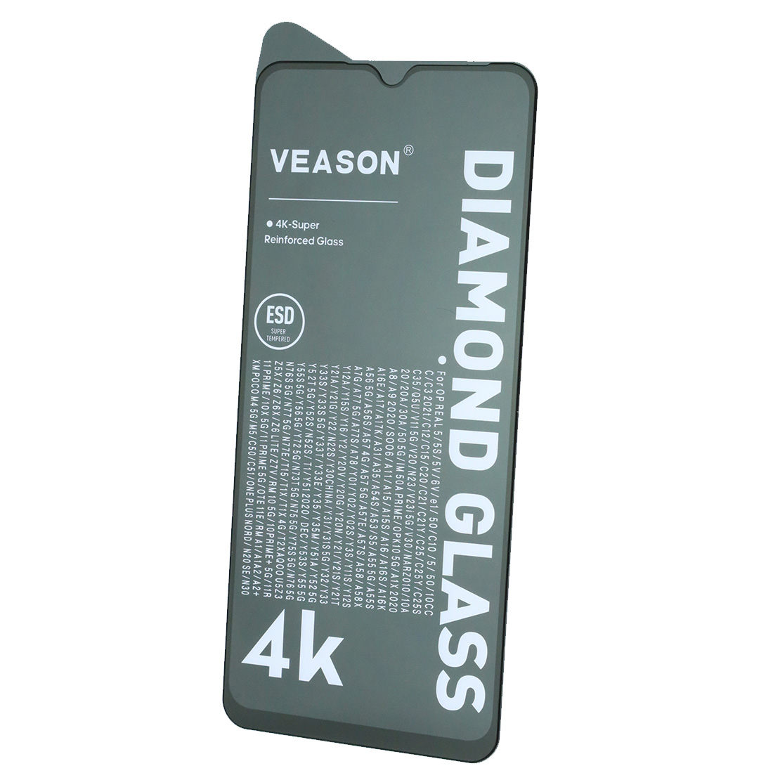 Защитное стекло VEASON Diamond Glass для Realme 5, C3, C11, C15, C20, C21, цвет окантовки черный