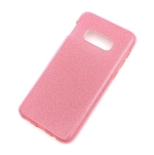 Чехол накладка Shine для SAMSUNG Galaxy S10e (SM-G970), силикон, блестки, цвет розовый
