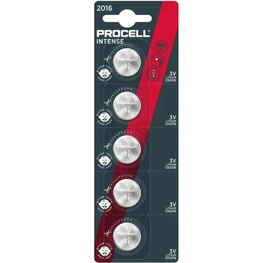 Батарейка DURACELL PROCELL INTENSE CR2016 BL5 Lithium 3V