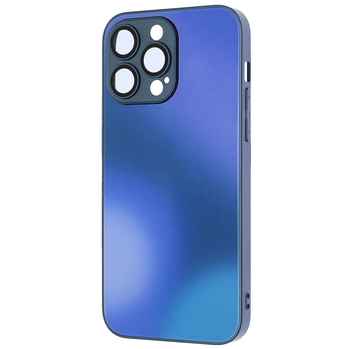 Чехол накладка с поддержкой MagSafe для APPLE iPhone 14 Pro Max (6.7"), силикон, стекло, защита камеры, цвет темно синий