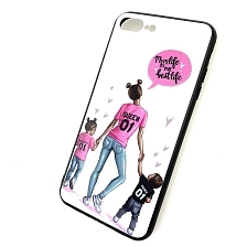 Чехол накладка для APPLE iPhone 7 Plus, 8 Plus, силикон, рисунок Mom life is the best life.