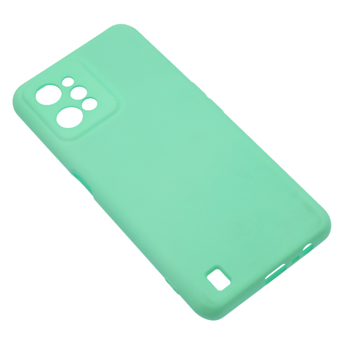 Чехол накладка Silicon Cover для Realme C31, силикон, бархат, цвет бирюзовый