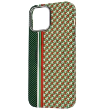 Чехол накладка FreeAir с поддержкой MagSafe для APPLE iPhone 13 Pro Max (6.7"), пластик, светится в темноте, карбоновый узор 4