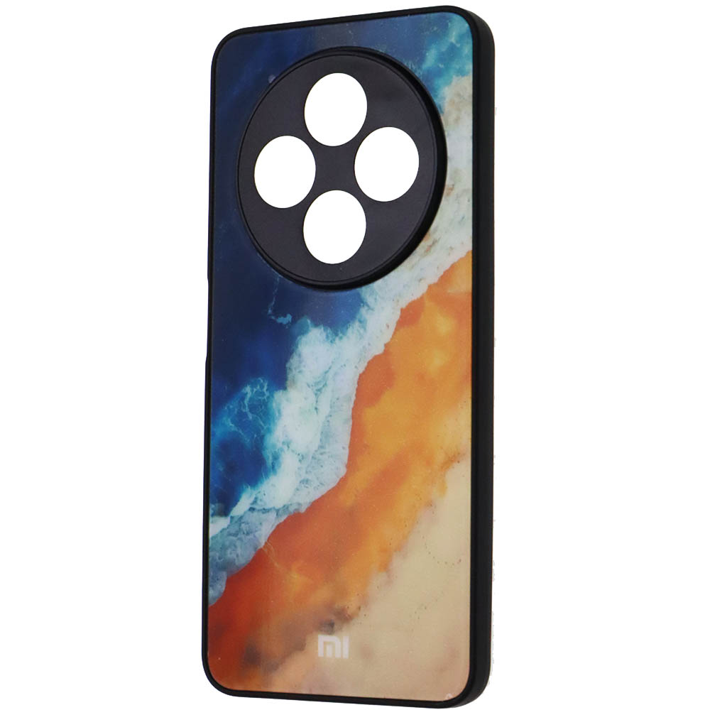 Чехол накладка для XIAOMI Redmi 14C, POCO C75 пластик, силикон, защита камеры, рисунок Океанская волна
