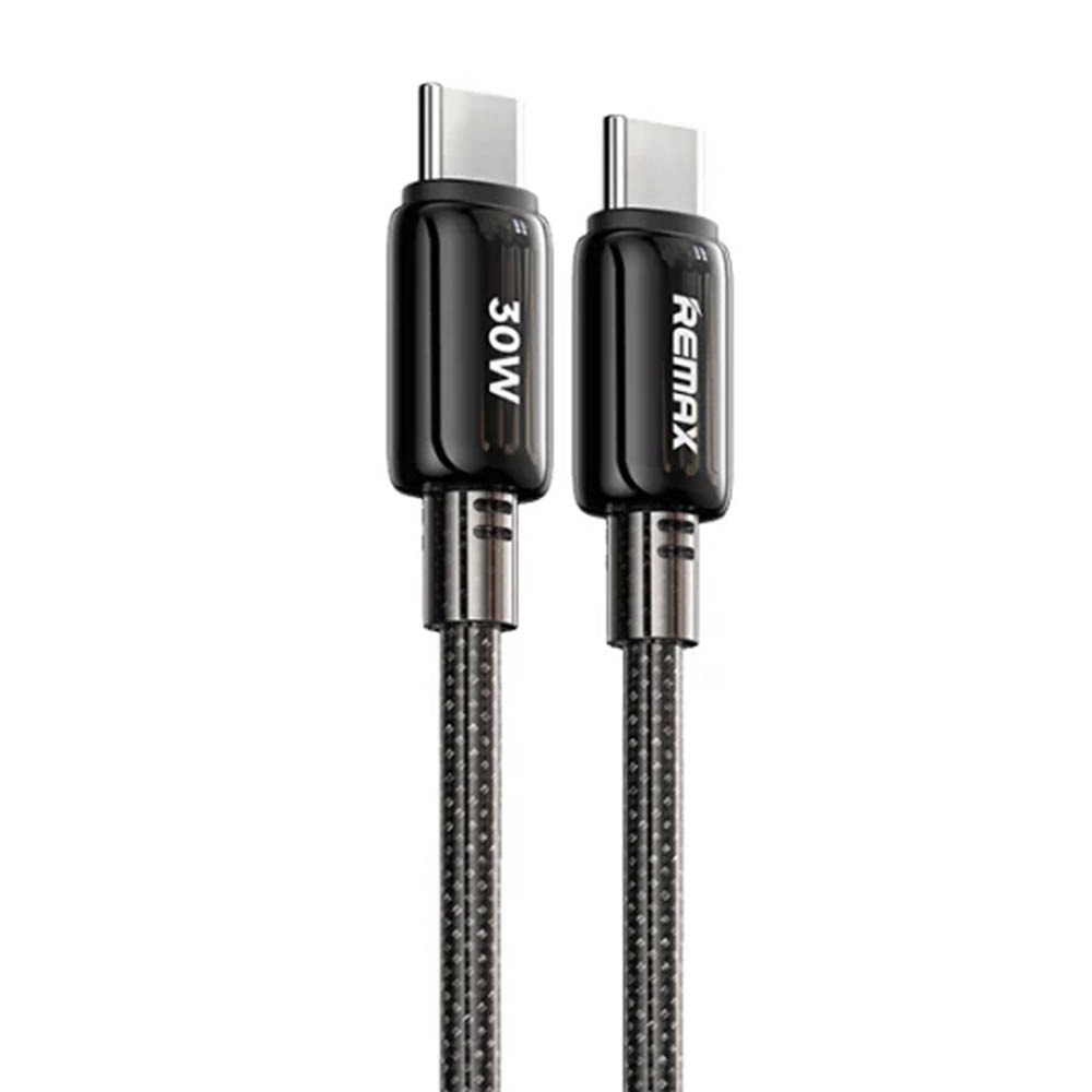 Кабель REMAX RC-C036 USB Type C на USB Type C, 30W, длина 1.2 метра, цвет черный Кабель REMAX RC-C036 USB Type C на USB Type C, 30W, длина 1.2 метра, цвет черный