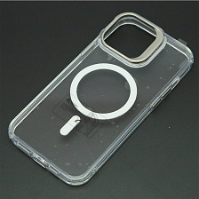 Чехол накладка Sky Armor с поддержкой MagSafe для APPLE iPhone 12 Pro Max, 13 Pro Max, подставка, цвет прозрачный Чехол накладка Sky Armor с поддержкой MagSafe для APPLE iPhone 12 Pro Max, 13 Pro Max, подставка, цвет прозрачный