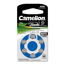 Батарейка Camelion ZA675 (PR44,AC675,DA675) BL6 (для слуховых аппаратов) (6/60/3000). Батарейка Camelion ZA675 (PR44,AC675,DA675) BL6 (для слуховых аппаратов) (6/60/3000).