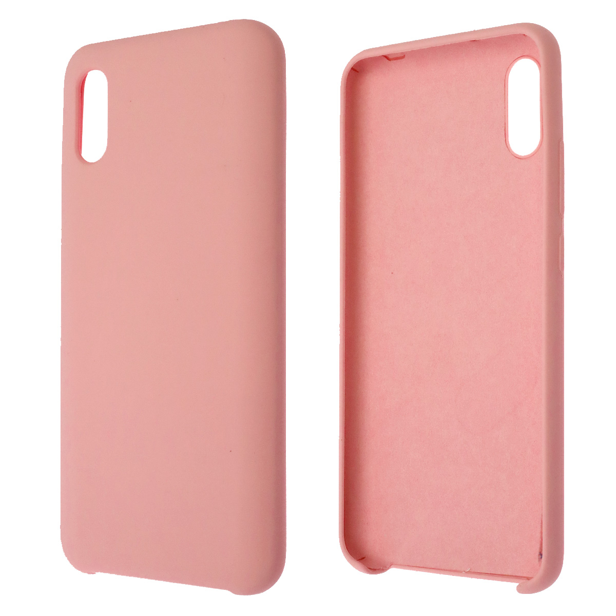Чехол накладка Silicon Cover для XIAOMI Redmi 9A, силикон, бархат, цвет светло розовый