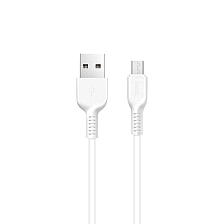 Кабель HOCO X20 Flash Micro USB, 2A, длина 1 метр, цвет белый