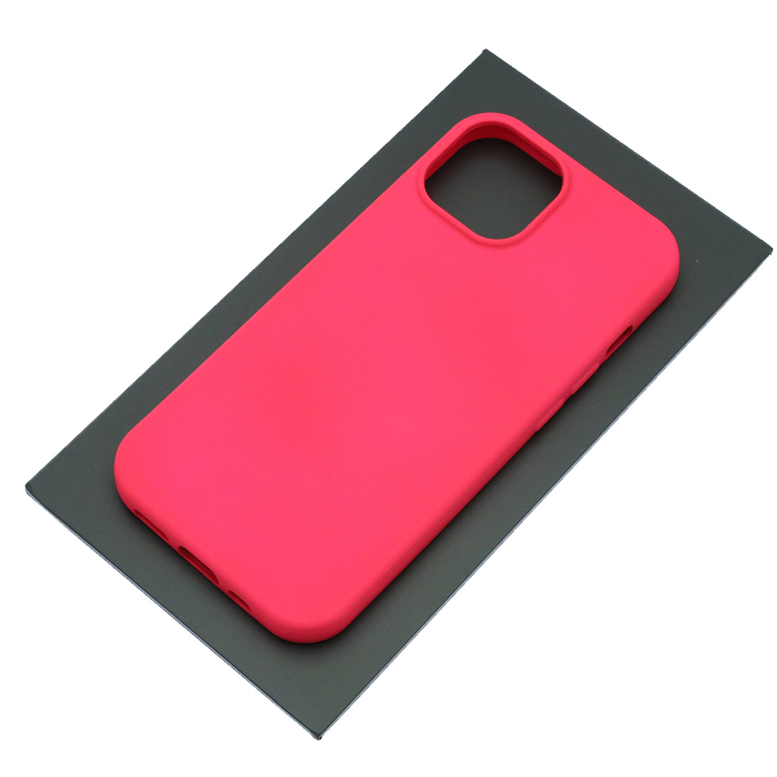 Чехол накладка Silicon Case для APPLE iPhone 15 (6.1"), силикон, бархат, цвет фуксия