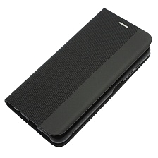 Чехол книжка MESH для SAMSUNG Galaxy A13 4G, текстиль, силикон, бархат, визитница, цвет черный