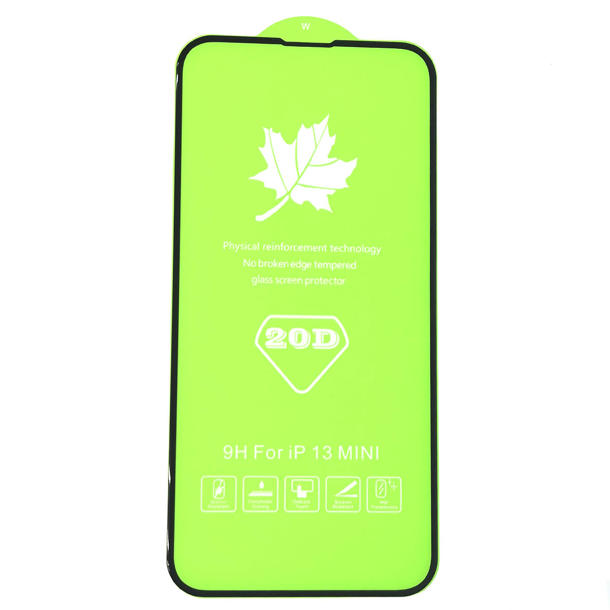 Защитное стекло 20D для APPLE iPhone 13 mini (5.4"), цвет окантовки черный