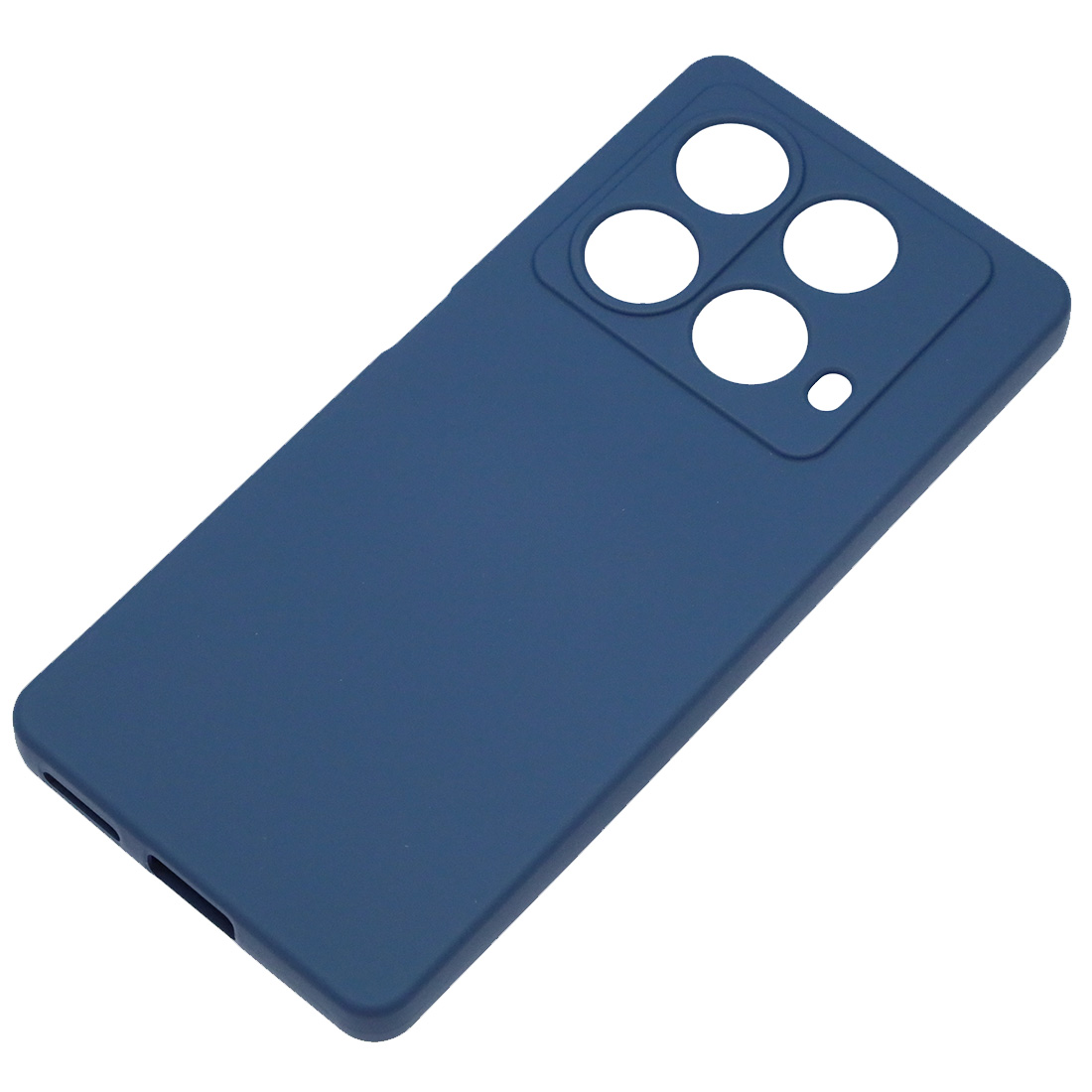 Чехол накладка NANO для INFINIX NOTE 40 4G, защита камеры, силикон, бархат, цвет темно синий