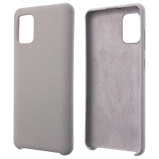 Чехол накладка Silicon Cover для SAMSUNG Galaxy A31 (SM-A315), силикон, бархат, цвет бежевый