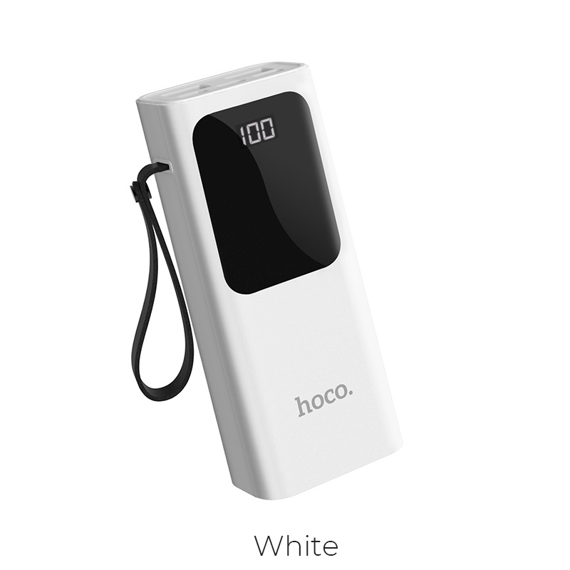 Внешний аккумулятор, Power Bank HOCO J41, 10000 mAh, LED индикатор, цвет белый Внешний аккумулятор, Power Bank HOCO J41, 10000 mAh, LED индикатор, цвет белый
