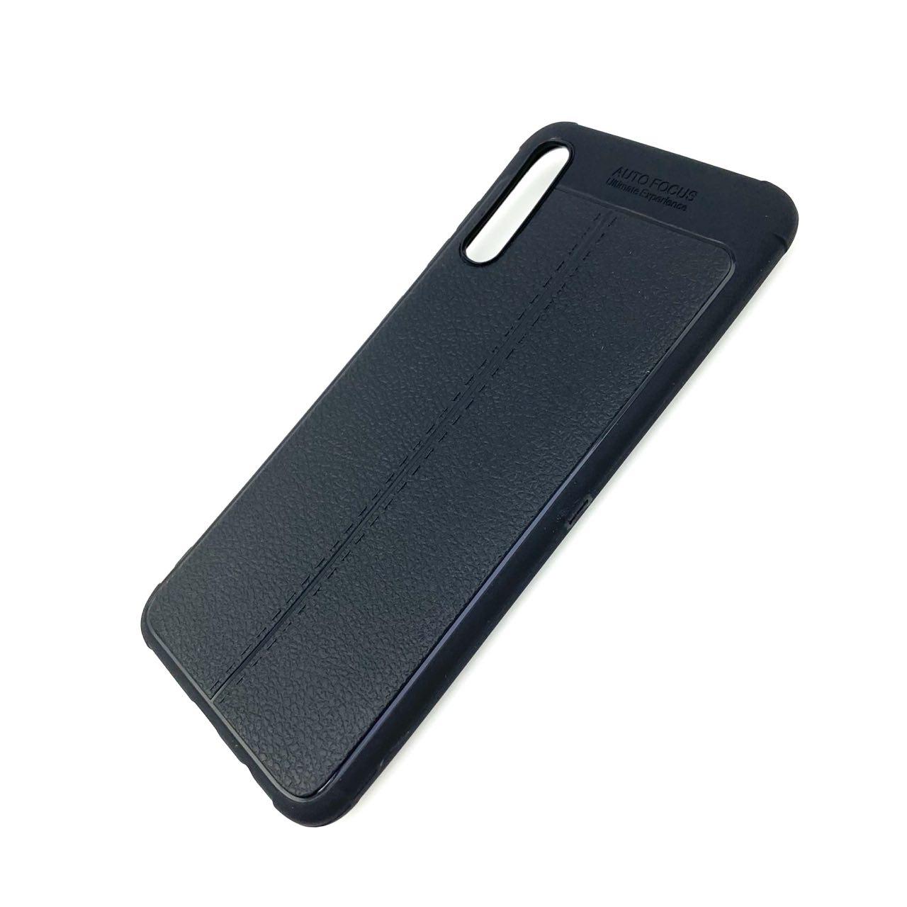 Чехол накладка AUTO FOCUS для SAMSUNG Galaxy A70 (SM-A705), силикон, матовый, цвет черный.
