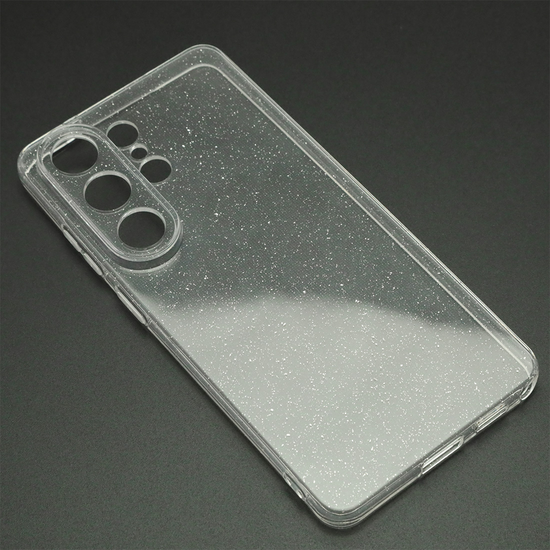 Чехол накладка STARDUST (Clear Case) для SAMSUNG GALAXY S26 Ultra, защита камеры, с блестками, прозрачный