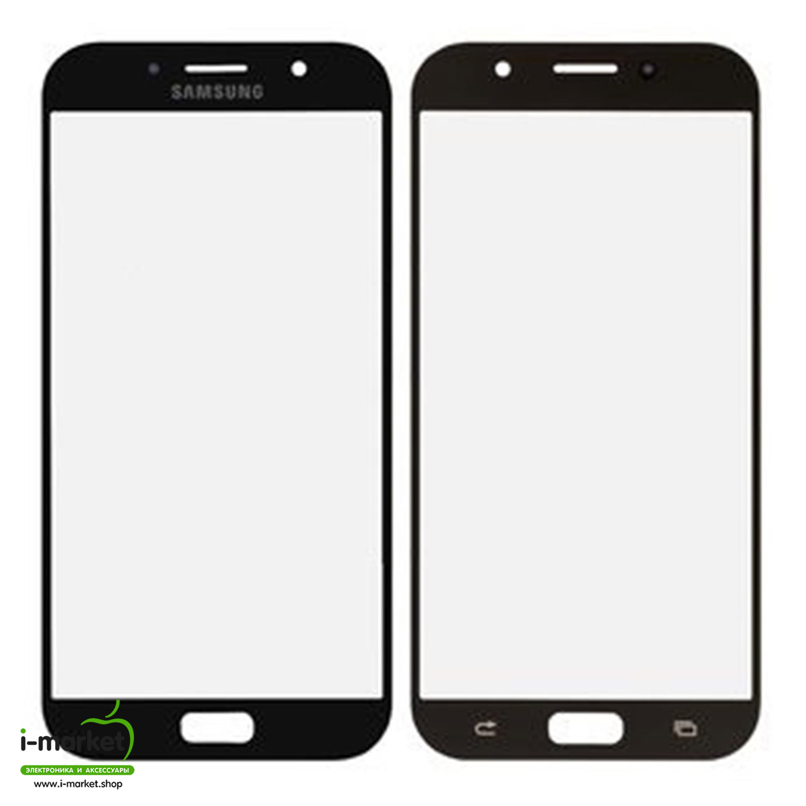 Стекло дисплея для SAMSUNG Galaxy A7 2017 (SM-A720F), для переклейки, цвет черный.