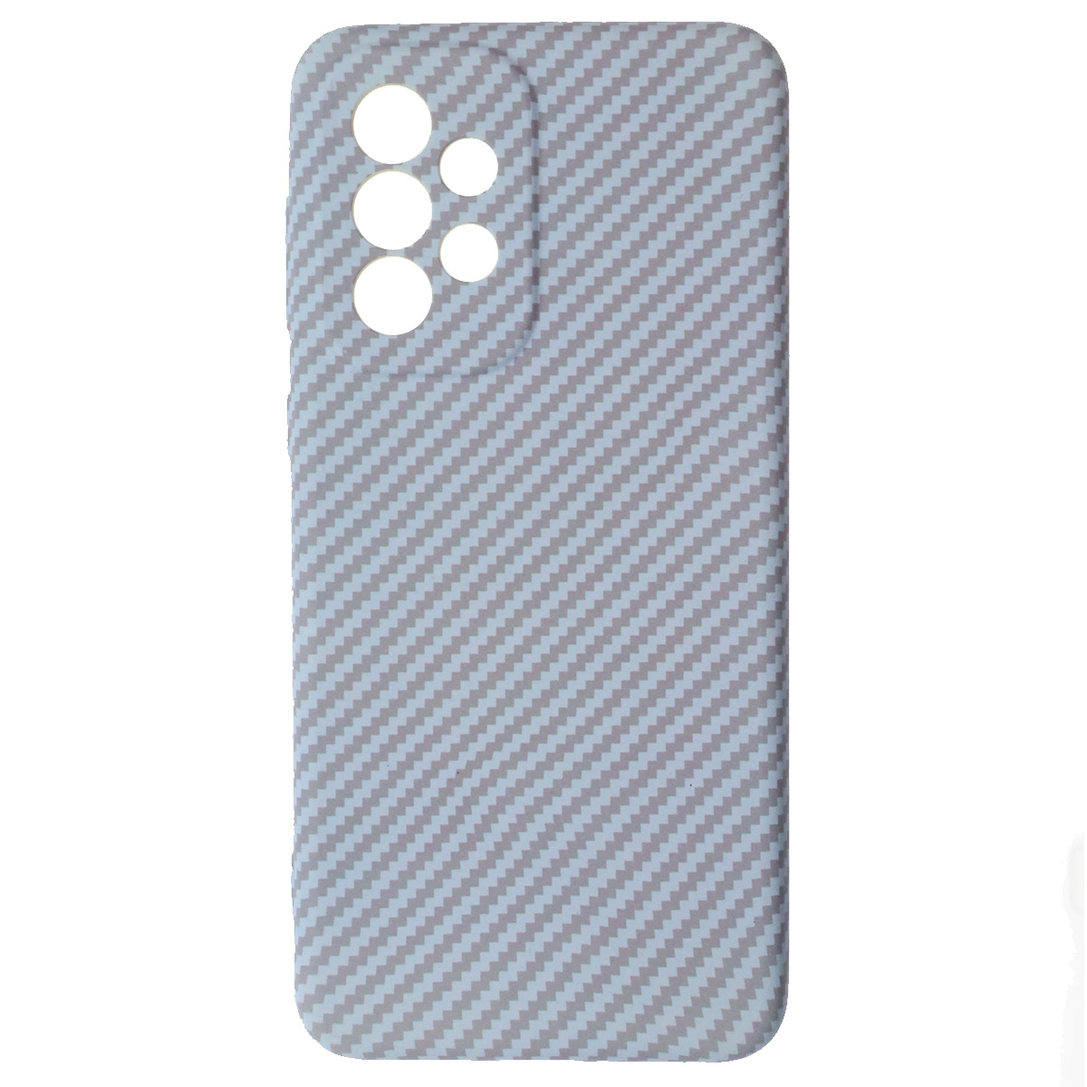 Чехол накладка KING для SAMSUNG Galaxy A33, силикон, бархат, карбон, цвет сиреневый