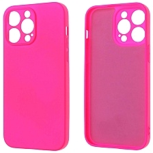 Чехол накладка NANO для APPLE iPhone 14 Pro Max, защита камеры, силикон, бархат, цвет фуксия Чехол накладка NANO для APPLE iPhone 14 Pro Max, защита камеры, силикон, бархат, цвет фуксия