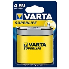Батарейка VARTA SUPER LIFE 4.5V BL-1 / 3R12 4.5V б/бл (2012) (1/44) ZINC-CARBON. Батарейка VARTA SUPER LIFE 4.5V BL-1 / 3R12 4.5V б/бл (2012) (1/44) ZINC-CARBON.