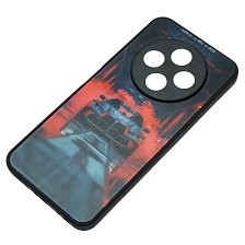Чехол накладка для TECNO Spark 30C, пластик, силикон, защита камеры, рисунок БМВ