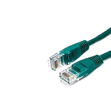 Патч-корд Filum FL-U5-3M-G U/UTP Cat 5e 26AWG (7x0.16 мм), сетевой кабель для интернета, длина 3 метра, омедненный алюминий (CCA), PVC, цвет зеленый