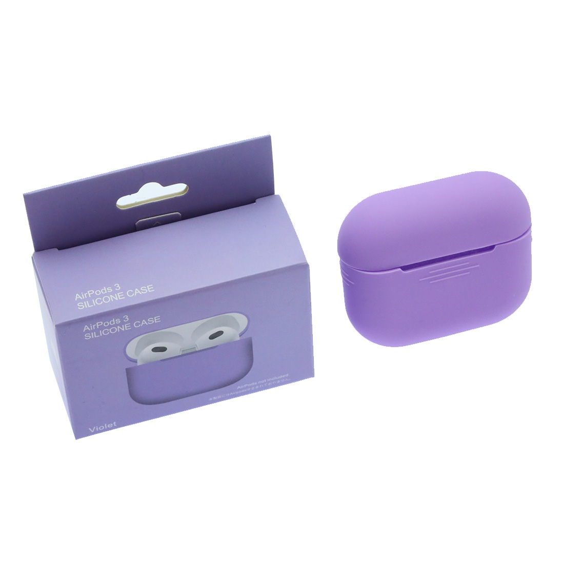 Чехол Silicon Case для беспроводных наушников APPLE AirPods 3, силикон, цвет сиреневый