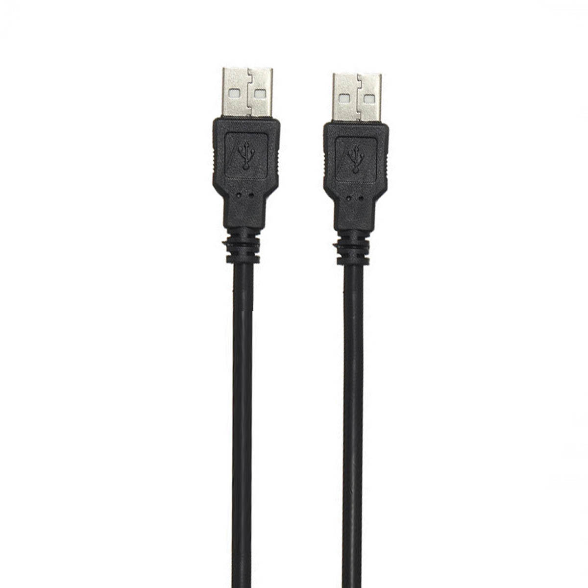 Кабель USB A 2.0 - USB A 2.0, 1.5 метра, тип папа-папа, ферритовый фильтр, цвет черный