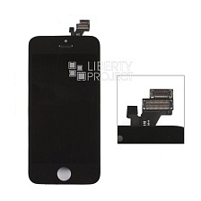 LCD дисплей для Apple iPhone 5 с тачскрином, 1-я категория, класс AAA (черный).