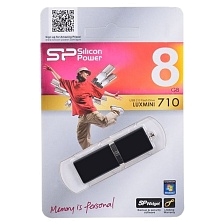Флешка USB 2.0 8GB SILICON POWER LUXMINI 710, цвет черный
