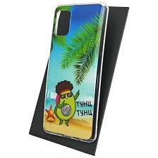 Чехол накладка Vinil для SAMSUNG Galaxy A31 (SM-A315), силикон, рисунок AVOCADO тунц тунц