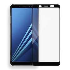 Защитное стекло "10D" Full Glue для SAMSUNG Galaxy J8 PLUS 2018 (SM-J810), цвет канта черный.