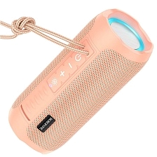 Портативная колонка BOROFONE BR21, Bluetooth, TF Card, AUX, FM, USB, LED подсветка, цвет розовый Портативная колонка BOROFONE BR21, Bluetooth, TF Card, AUX, FM, USB, LED подсветка, цвет розовый