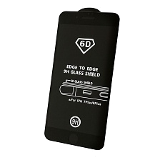Защитное стекло 6D G-Rhino для APPLE iPhone 7 Plus, iPhone 8 Plus, цвет окантовки черный.
