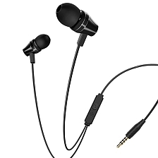 Гарнитура (наушники с микрофоном) проводная, BOROFONE BM38 Bright sound, цвет черный Гарнитура (наушники с микрофоном) проводная, BOROFONE BM38 Bright sound, цвет черный