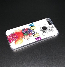 Чехол накладка для HUAWEI Honor 7S, 9 Lite, P Smart, силикон, рисунок VOGUE Девушка с сигаретой.