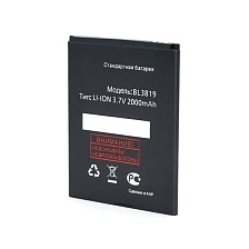 АКБ (Аккумулятор) BL3819 для FLY IQ4514, Evo Tech 4, 2000mAh, 3.8V, цвет черный