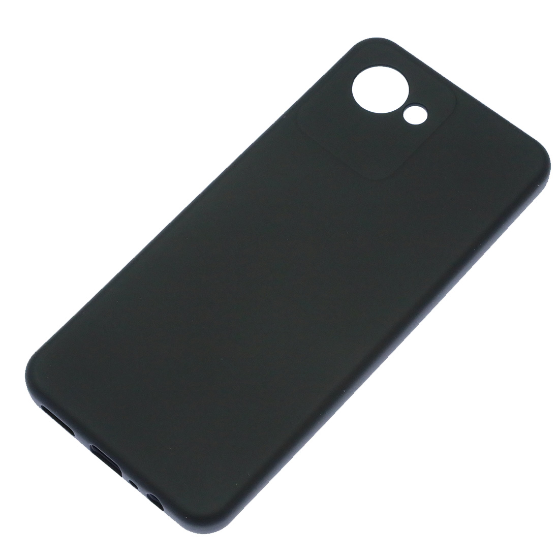 Чехол накладка Silicon Cover для Realme C30, Realme C30S, Realme Narzo 50i Prime, силикон, бархат, цвет черный