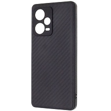 Чехол накладка для XIAOMI Redmi Note 12 Pro Plus 5G, силикон, карбон, цвет черный