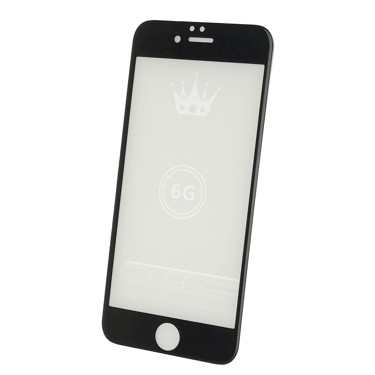 Защитное стекло для APPLE iPhone 6, iPhone 6G, iPhone 6S, цвет канта черный Защитное стекло для APPLE iPhone 6, iPhone 6G, iPhone 6S, цвет канта черный