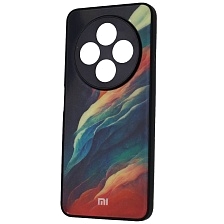 Чехол накладка для XIAOMI Redmi 14C, POCO C75 пластик, силикон, защита камеры, рисунок Акварельные лепестки