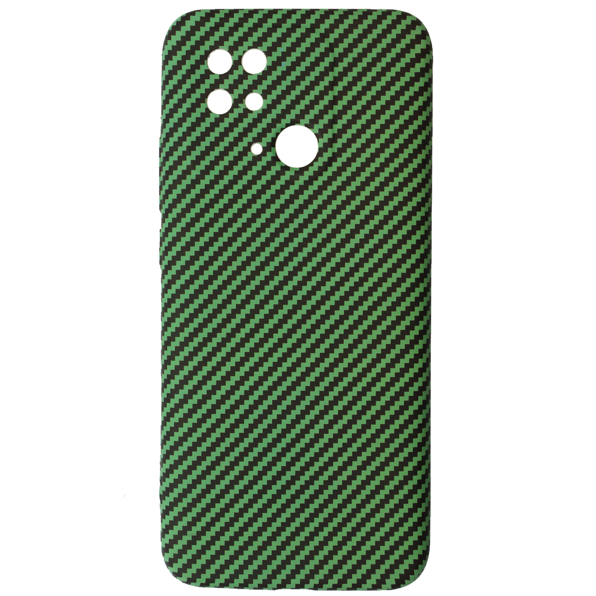 Чехол накладка KING для XIAOMI Redmi 10C, POCO C40, силикон, бархат, карбон, цвет зеленый