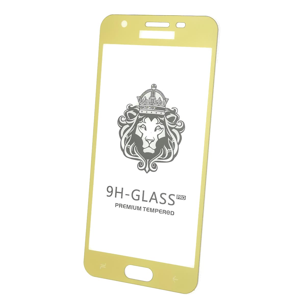 Защитное стекло 9H для SAMSUNG Galaxy J3 2017 (SM-J330), цвет окантовки золотистый