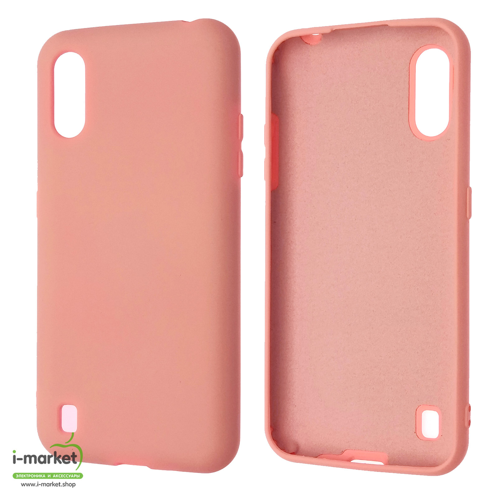 Чехол накладка Silicon Cover для SAMSUNG Galaxy M01 (SM-M015), силикон, бархат, цвет розовый