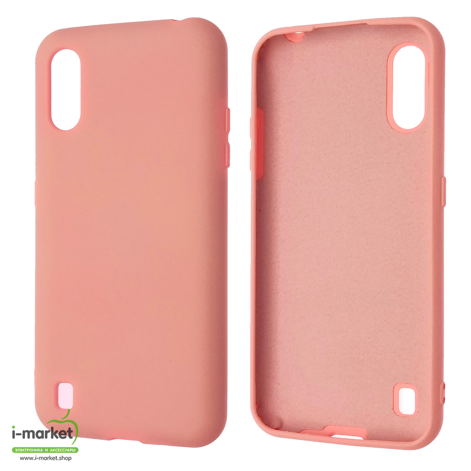 Чехол накладка Silicon Cover для SAMSUNG Galaxy M01 (SM-M015), силикон,  бархат, цвет розовый