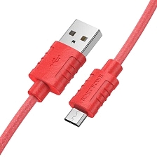 Кабель BOROFONE BX52 Airy Micro USB, 2.4A, длина 1 метр, цвет красный Кабель BOROFONE BX52 Airy Micro USB, 2.4A, длина 1 метр, цвет красный